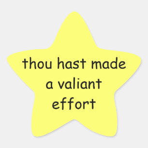"Je hebt geprobeerd" ster Ster Sticker