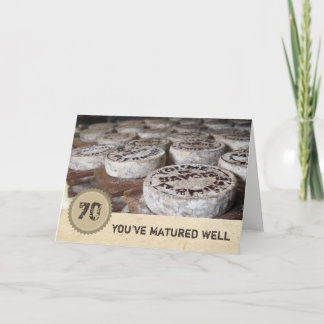 Je hebt gerijpte goed 70ste verjaardag oude kaas kaart