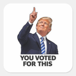 Je hebt gestemd op deze politieke humor meme benzi vierkante sticker
