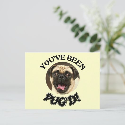 JE HEBT GEZEGD! - FUNNY PUG DOG BRIEFKAART (Staand voorkant)