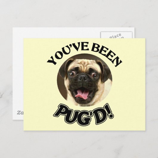 JE HEBT GEZEGD! - FUNNY PUG DOG BRIEFKAART (Voorkant / Achterkant)