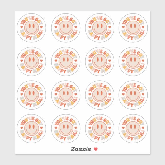 Je hebt Happy Mail Groovy Smile Sticker Blad (Vel)