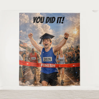 Je hebt het gedaan! Afstudeerceremonie aan de fini Wandkleed