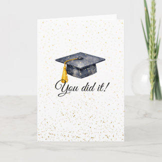 Je hebt het gedaan Afstuderen Aquarel Afstudeerhoe Kaart