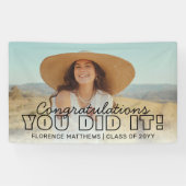 Je hebt het gedaan! Gefeliciteerd Afstuderen Foto Spandoek (Horizontaal)
