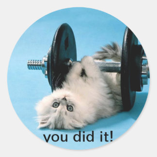 je hebt het gedaan ronde sticker