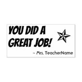 "JE HEBT HET GEWELDIG GEDAAN!" Instructeur Rubber  Rubberstempel (Afrduk)