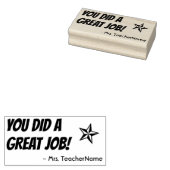 "JE HEBT HET GEWELDIG GEDAAN!" Instructeur Rubber  Rubberstempel (Gestempeld)