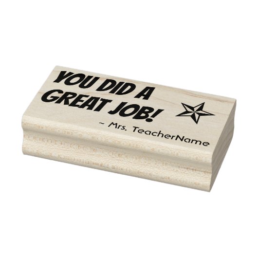 "JE HEBT HET GEWELDIG GEDAAN!" Instructeur Rubber  Rubberstempel (Stempel)