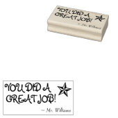 "JE HEBT HET GEWELDIG GEDAAN!" + Tutor Naam Rubber Rubberstempel (Gestempeld)