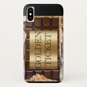 Je hebt het gouden kaartje gevonden. Chocoladebalk iPhone X Hoesje