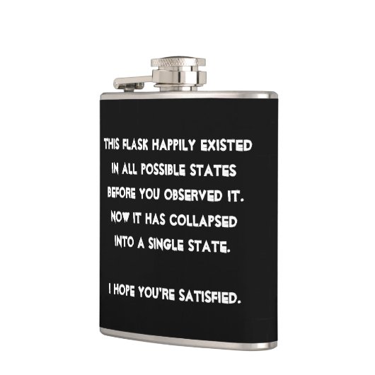 Je hebt het ingestort! Quantum Physics Humor Heupfles (Links)