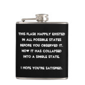 Je hebt het ingestort! Quantum Physics Humor Heupfles (Voorkant)