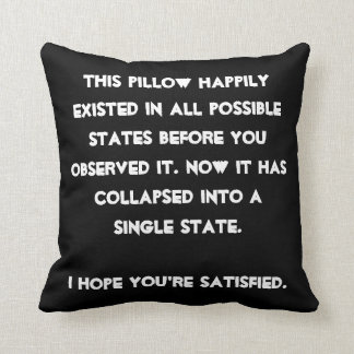 Je hebt het ingestort! Quantum Physics Humor Kussen
