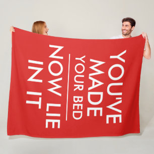 Je hebt je bed er nu grappig in laten liggen fleece deken