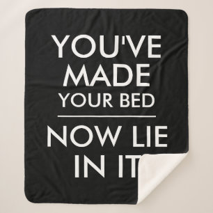 Je hebt je bed er nu grappig in laten liggen sherpa deken