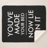 Je hebt je bed er nu grappig in laten liggen sherpa deken (Voorkant (horizontaal))