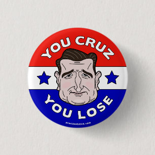 Je hebt je verloren, anti-Ted Cruz 2016 knop/pin Ronde Button 3,2 Cm