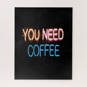 Je hebt koffie nodig, Caffine Neon Sign Legpuzzel