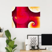 Je hebt mijn geest rood poster (Thuiskantoor)