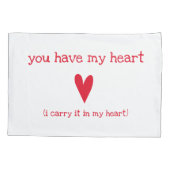 Je hebt mijn hart | Gedicht door E.E. Cummings Kussensloop (Achterkant)