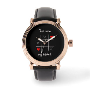 Je hebt mijn hart Tic-Tac-Toe Valentijns gewonnen Horloge