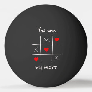 Je hebt mijn hart Tic-Tac-Toe Valentijns gewonnen Pingpongballen