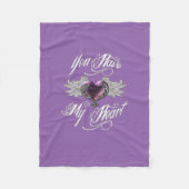 Je hebt mijn hartroze fleece deken (Voorkant)