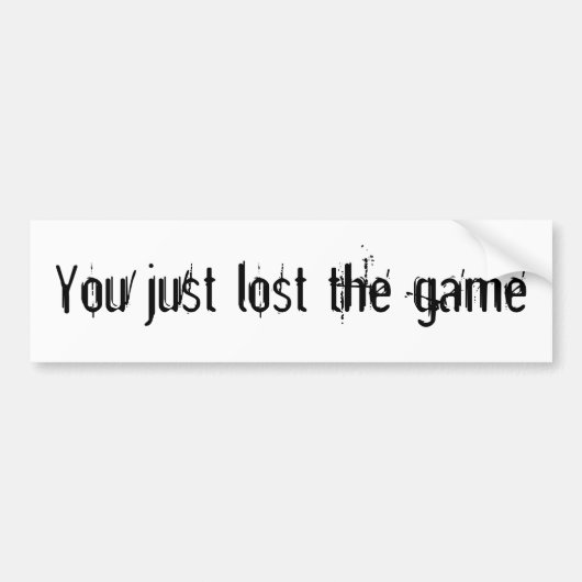 Je hebt net de game Sticker verloren (Voorkant)