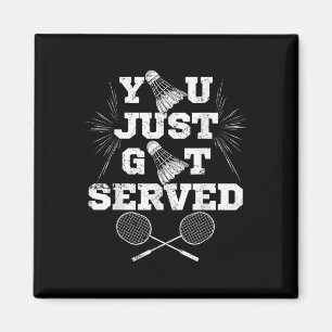 Je hebt net Funny Badminton Player Retro B opgedie Magneet