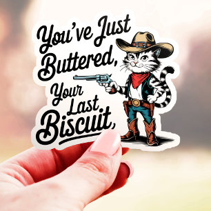Je hebt net je laatste koekjescowboy-kat gebotteld sticker