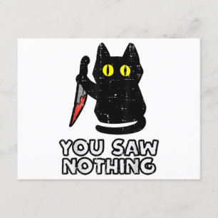 Je hebt nog niets gezien van Black Cat Funny Hallo Informatiekaartje