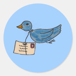 Je hebt post ronde sticker