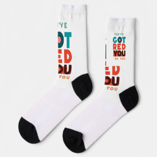 "Je hebt rood op je." Sokken