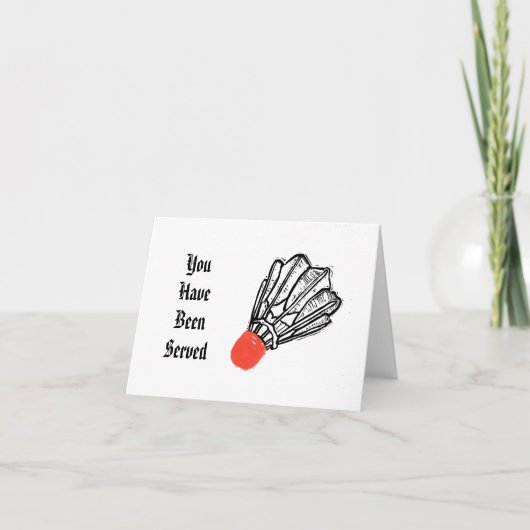 Je hebt Shuttlecock Kaart gekregen (Voorkant)