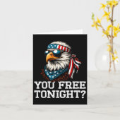 Je hebt vanavond Eagle Funny Patriotic American 4T Kaart (Gele Bloem)