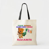 Je hebt vleugels gewoon vliegen kleine hond inspir tote bag (Voorkant)