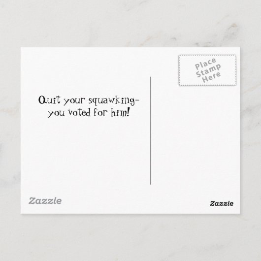 "Je hebt voor hem gestemd" Kaart (Achterkant)