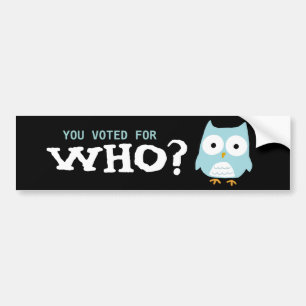 JE HEBT VOOR WIE GESTEMD? BUMPERSTICKER