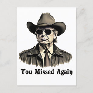 Je hebt weer de verkiezing van Cowboy Trump gemist Briefkaart