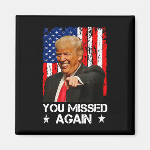 Je hebt weer gemist Trump 2025 Vlag van de VS Magneet