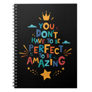 Je hoeft niet perfect te zijn om geweldige inspira notitieboek
