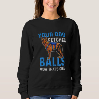Je hond haalt ballen Wow Dat is schattig K9 politi Trui