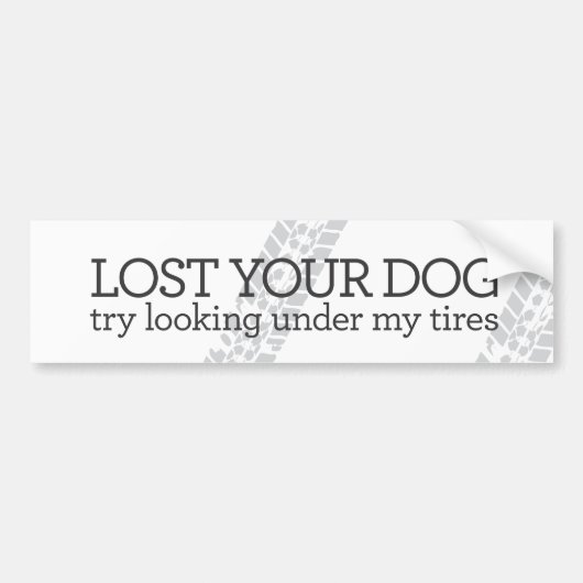 Je hond kwijt bumpersticker (Voorkant)