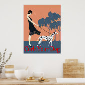 Je hondenbord vastklemmen, poster (Keuken)