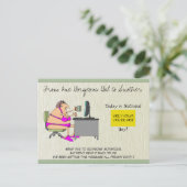 Je Hot - Oude dame op de computer Briefkaart (Staand voorkant)