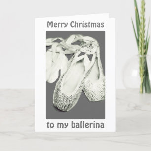 JE HOUDT ME OP MIJN TENEN-BALLERINA KERSTLIEFDE FEESTDAGEN KAART