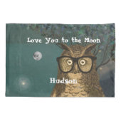 Je houdt van de kamer van de maan met bril. kussensloop (Achterkant)