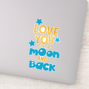 Je houdt van de maan en de rug, sterren sticker