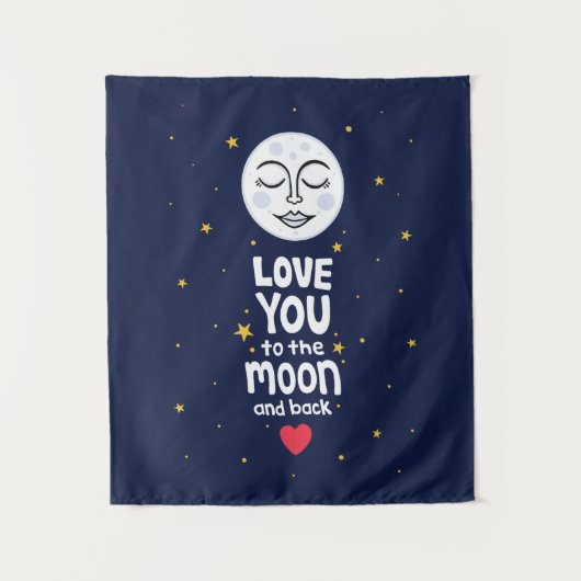 Je houdt van de maan en de rug wandkleed (Voorkant)